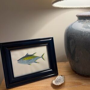 Framed Fish Art with Black Frame